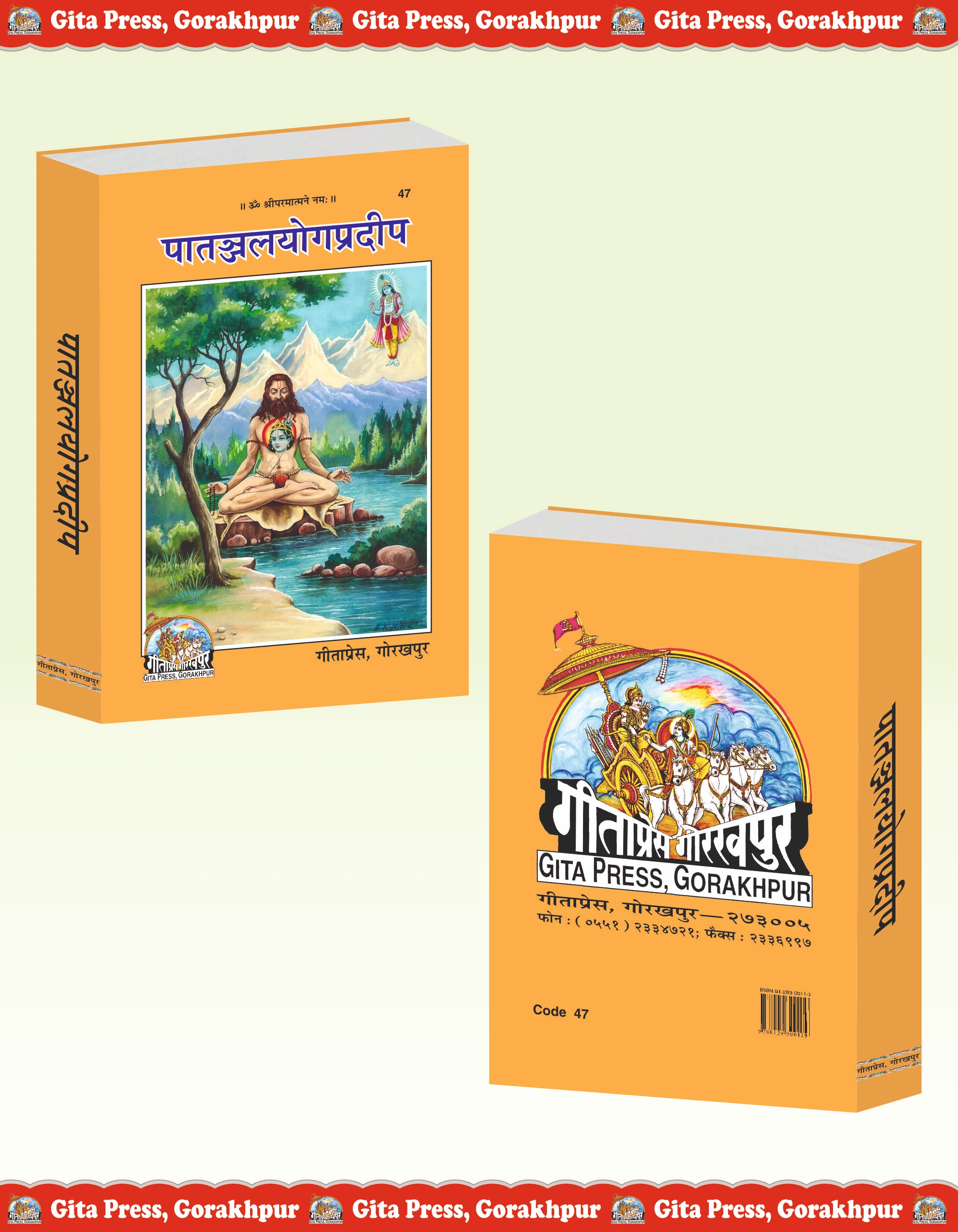 Patanjali Yoga Pradip Hindi Patanjal Yoga Sutra Commentary Front & Back Cover