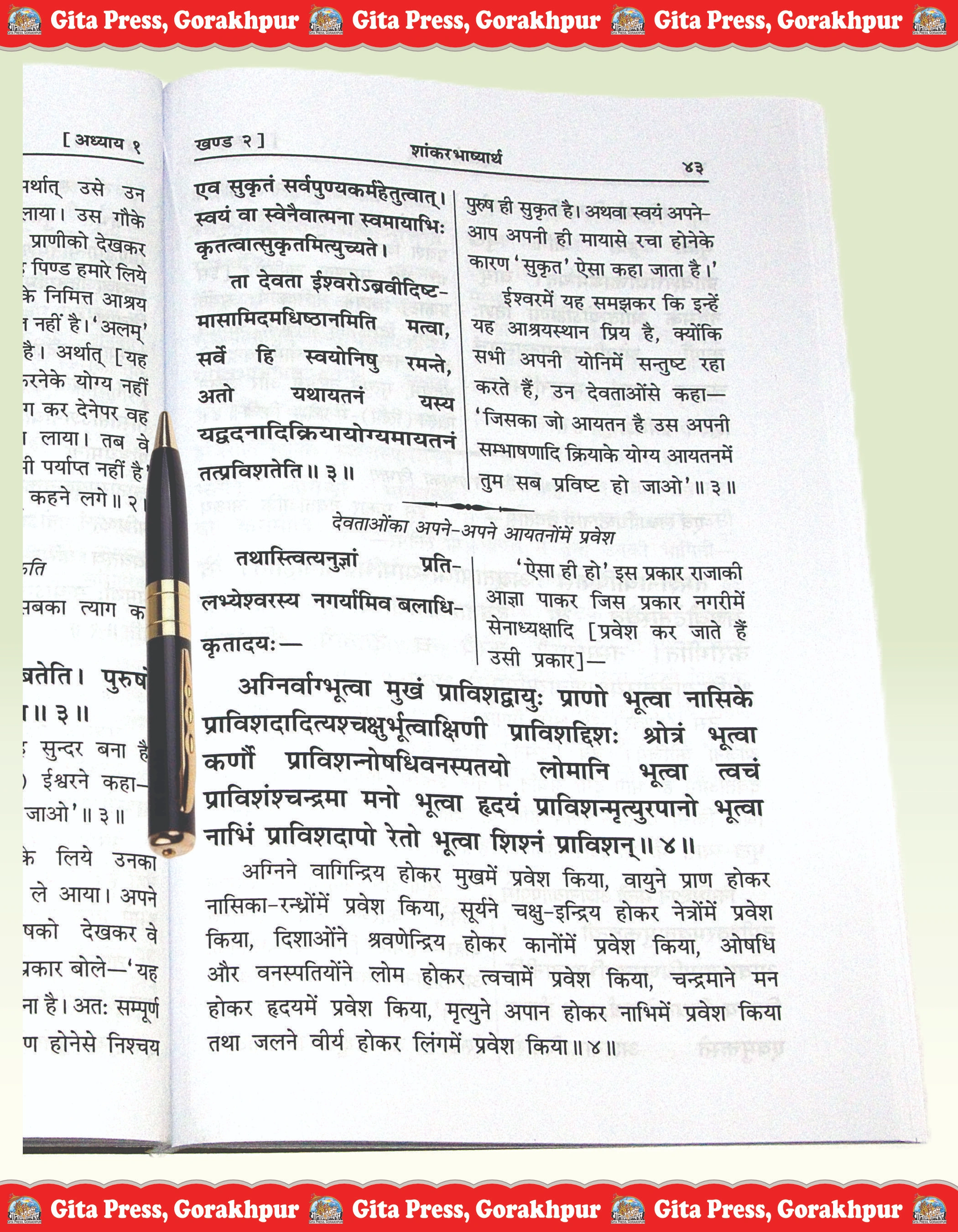 Aitareya Upanishad Hindi Content Page
