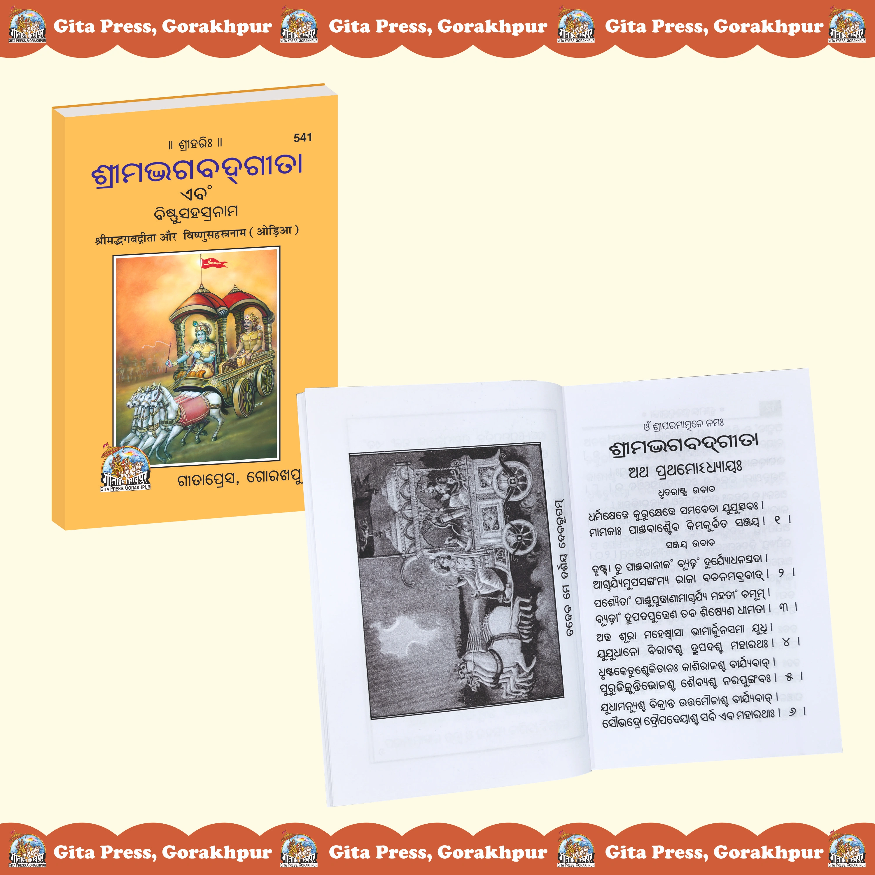 Shrimad Bhagavad Gita and Vishnu Sahasranama Oriya Inside Page