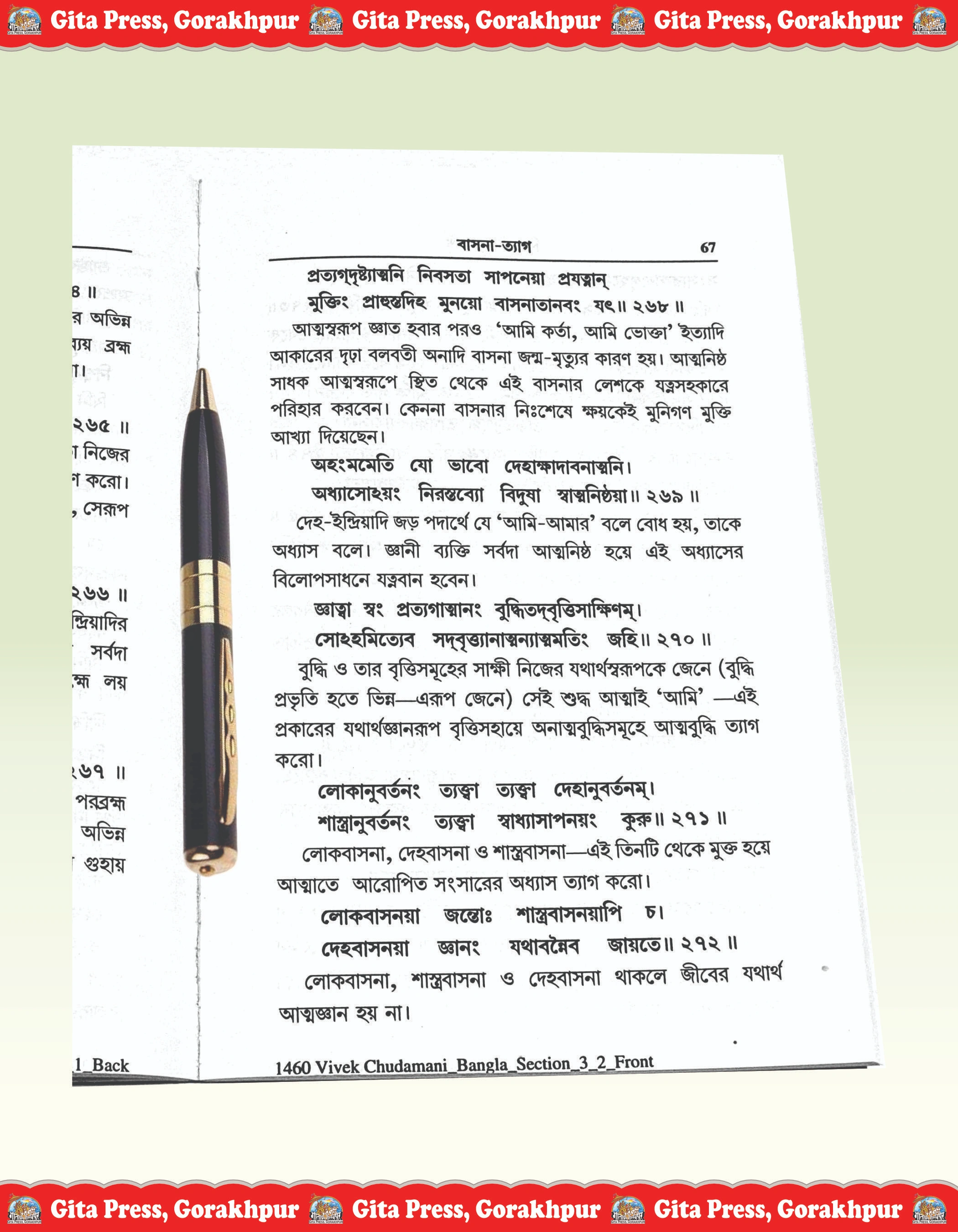 Vivekachudamani – Crest Jewel of Discrimination close view